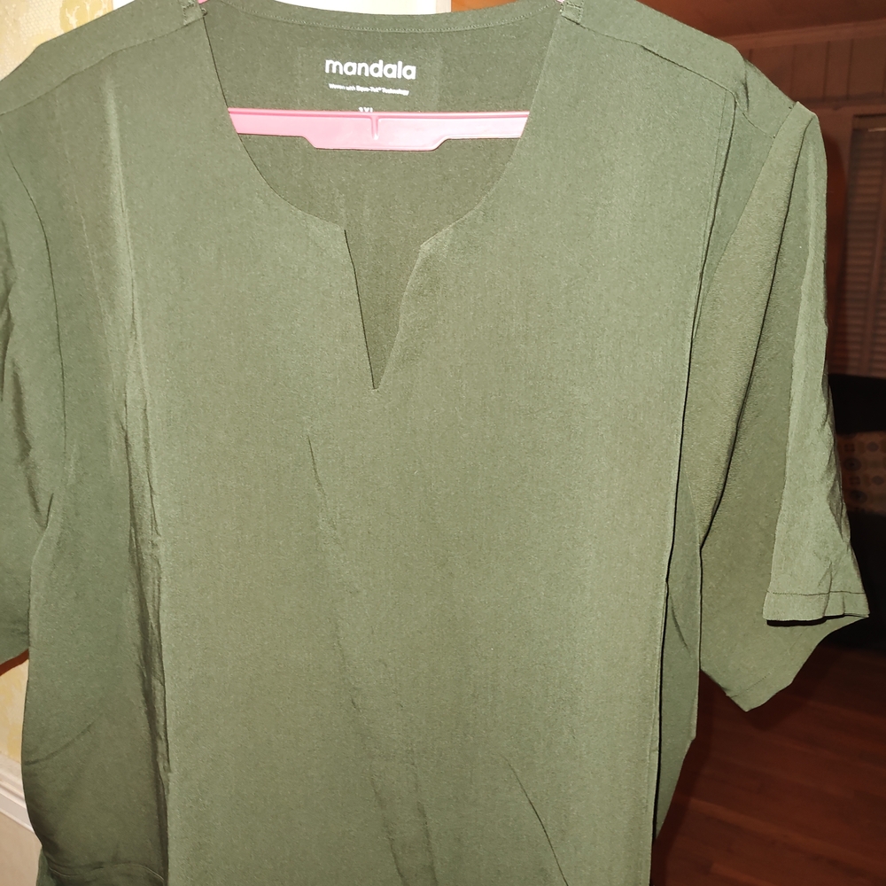Mandala Olive Green Scrubs